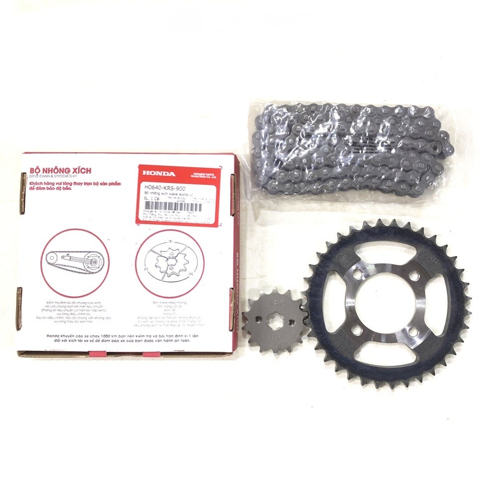 Bộ nhông xích mã KRS Wave anpha đời đầu / Alpha + (H0640KRS900) HONDA MC