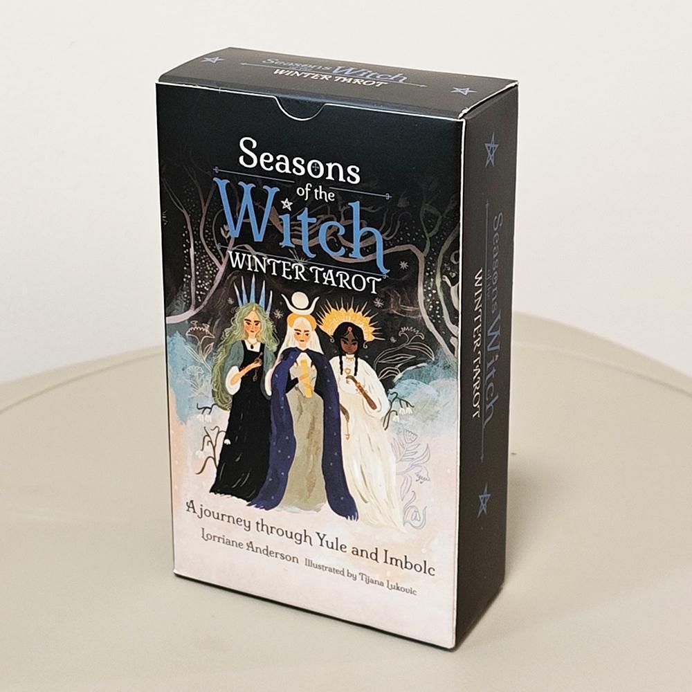 Seasons of The Witch: Bộ bài Tarot mùa đông, Hành trình xuyên qua Yule và Imbolc 12 * 7cm 78 lá bài 