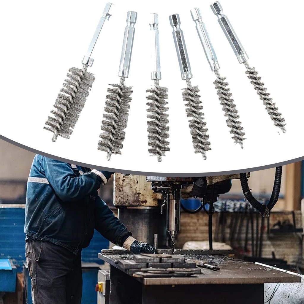 6 Pieces Of Drilling Brushes,Stainless Steel Cleaning Brushes For  drill