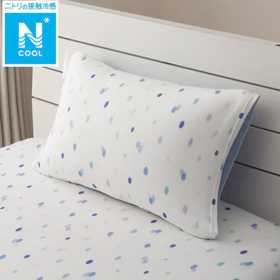 NITORI Vỏ Gối Co Giãn Ncool D2523 Chấm Bi
