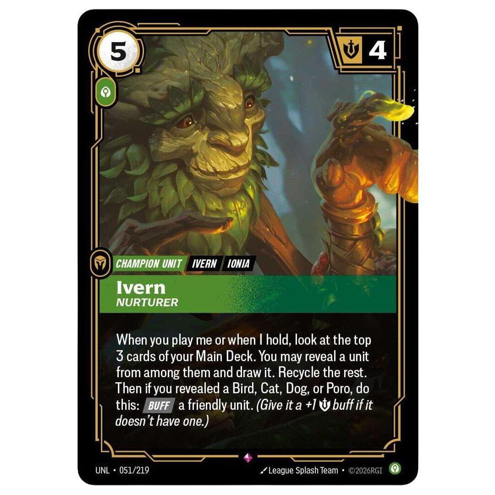 Riftbound TCG - Unleashed - Ivern - Nurturer (051/219) Foil