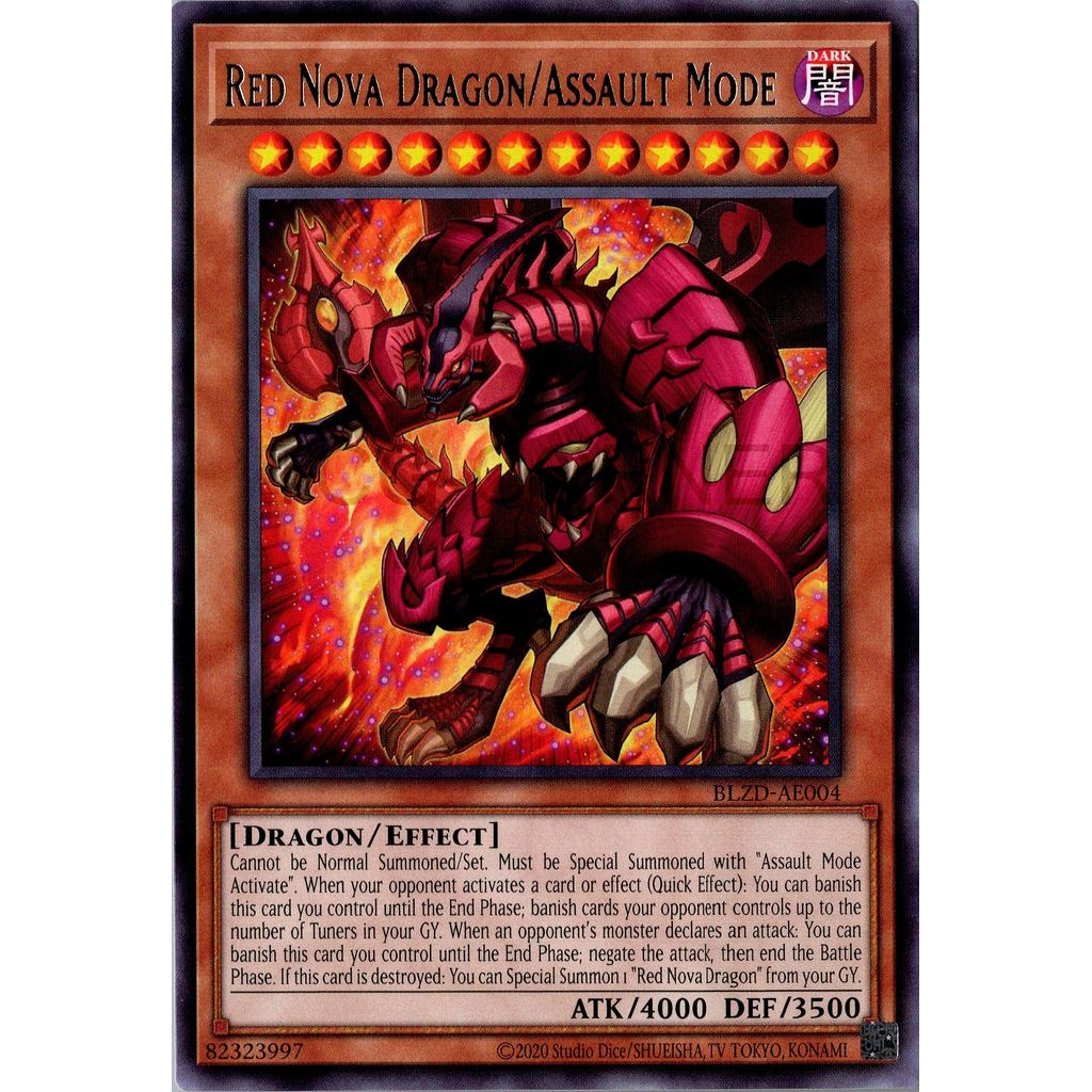 Thẻ bài Yugioh - BLZD-AE004 - Red Nova Dragon/Assault Mode