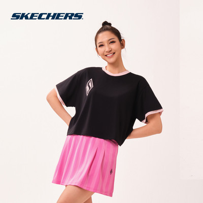 Áo Thun Tay Ngắn Nữ Skechers Game On Iconic Short Sleeve Tee - SL126W146-0018