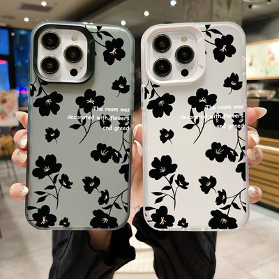 Ốp lưng TPU chống sốc in hoa tối giản Suntaiho cho iPhone 17 16 15 14 13 12 11 X XS XR Pro Max Plus