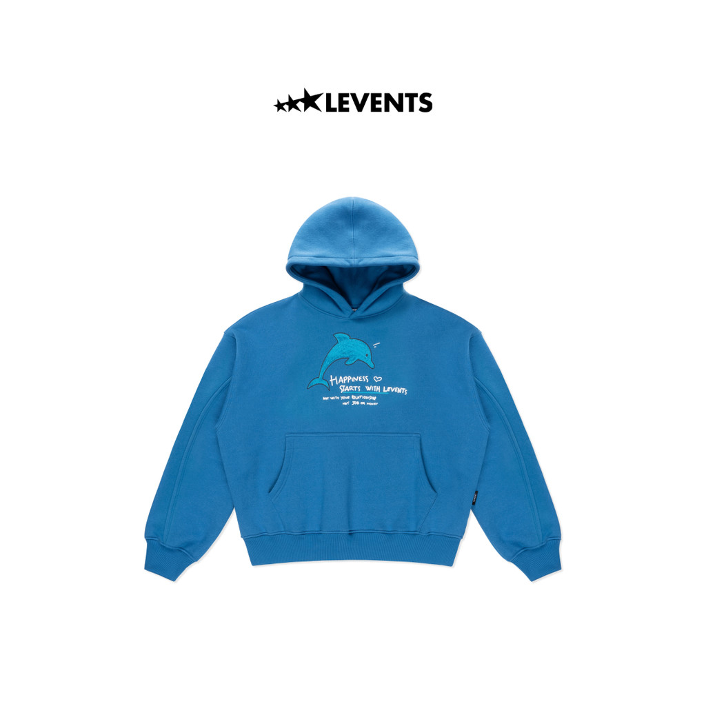 Áo Hoodie Levents Dolphin Boxy 2.0 Nỉ Bông