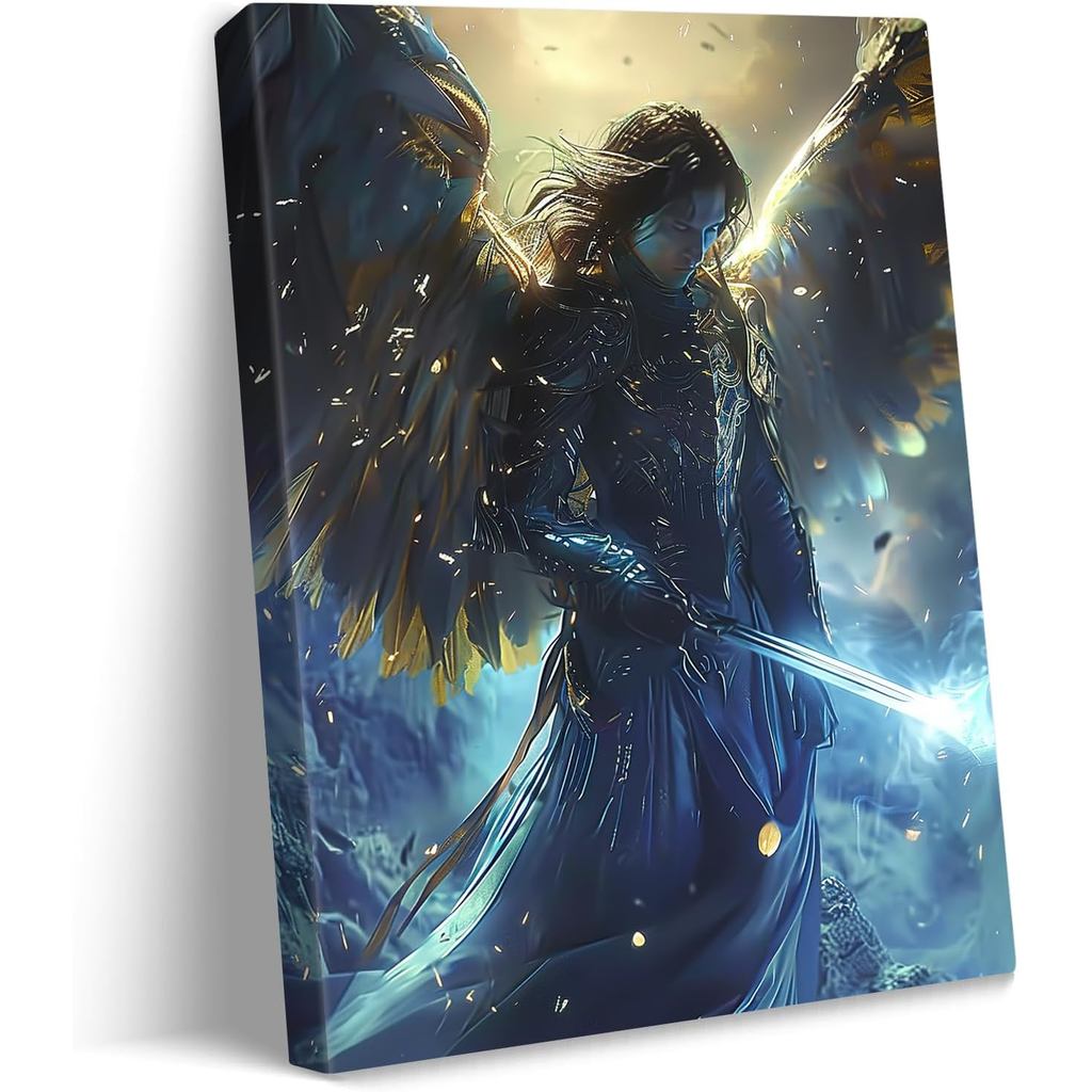 Truyện Kinh Thánh Canvas Nghệ Thuật Treo Tường Tổng Lãnh Thiên Thần Azriel Tranh Tôn Giáo Truyền Cảm