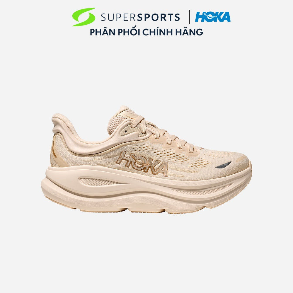 Giày Chạy Bộ Nữ HOKA Bondi 9 Wide - Be - 1162014-VCH