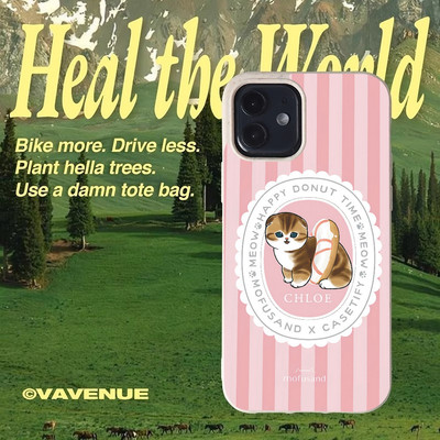 Suntaiho Dễ Thương Mèo Con Donut Khung Trắng In Hình TPU Chống Sốc Cho iPhone 17 16 15 14 13 12 11 X XS XR Pro Max Plus