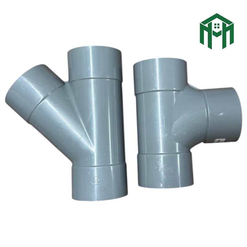 Chữ Y ống nước nhựa PVC phi 60, 90, 114, 90/60, 114/60, 114/90 hiệu Bình Minh (BM)