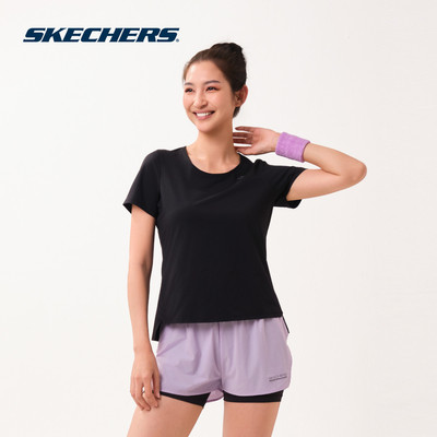 Áo Thun Tay Ngắn Nữ Skechers Running Performance Short Sleeve Tee - SP126W020-0018