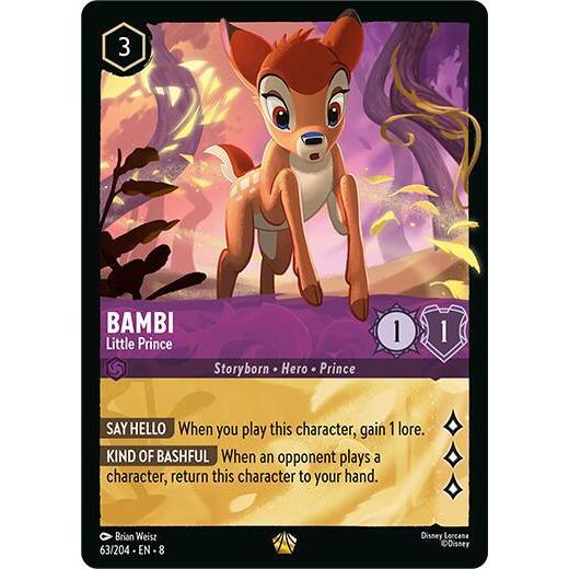 Disney Lorcana ~Reign of Jafar~ Bambi - Little Prince (63/204) Cold Foil