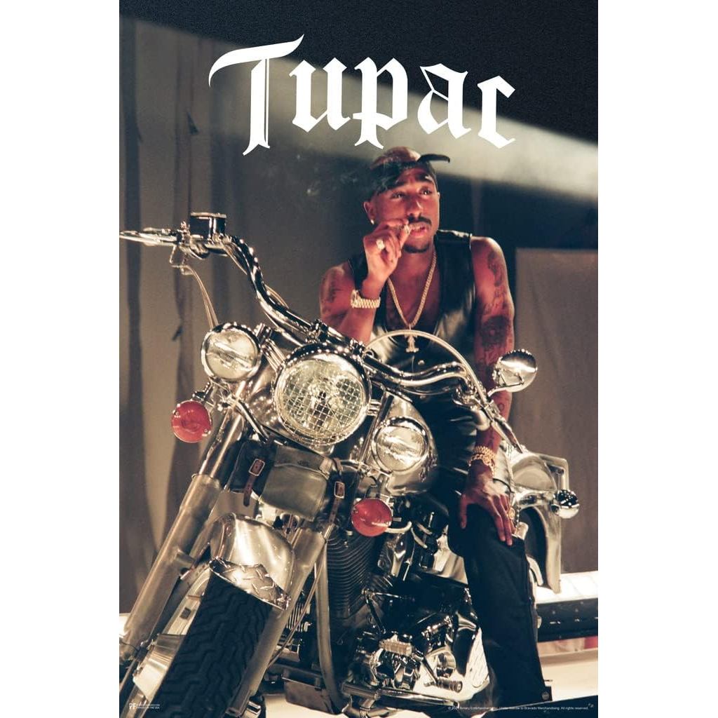 Tupac Poster 2pac Poster Xe Máy Ảnh Ảnh 90 Hip Hop Rapper Áp Phích Cho Phòng Thẩm Mỹ Giữa thập niên 