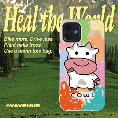Suntaiho Bò Dễ Thương Graffiti Trắng Bóng In Hình TPU Chống Sốc Cho iPhone 17 16 15 14 13 12 11 X XS XR Pro Max Plus