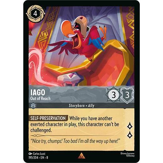 Disney Lorcana ~Reign of Jafar~ Iago - Out of Reach (195/204)