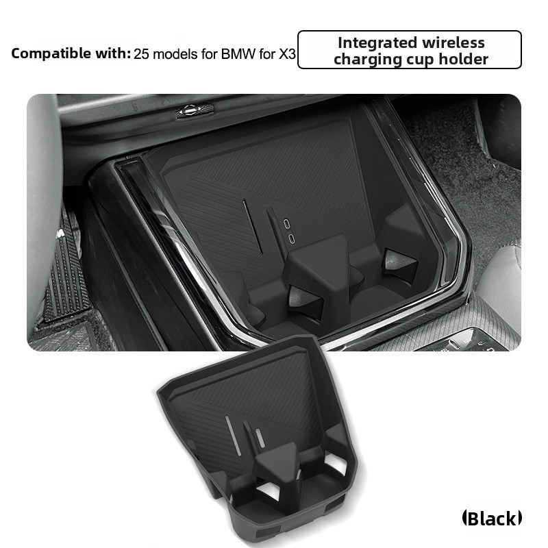 [YOSHOP HOT] Khay đựng cốc đựng đồ cho BMW cho phụ kiện X3 2025, Thảm chống trượt