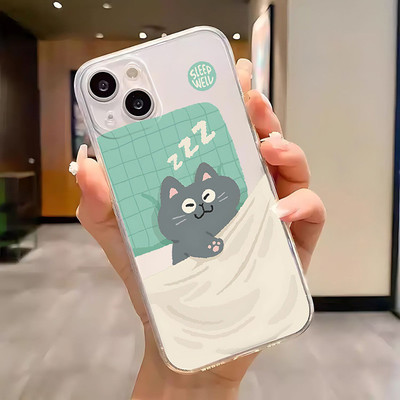 Suntaiho In Hình Dễ Thương TPU Mềm Chống Sốc Ốp Lưng Điện Thoại YA4170 YA4169 Cho iPhone 11 12 13 14 15 16 17 Pro Max
