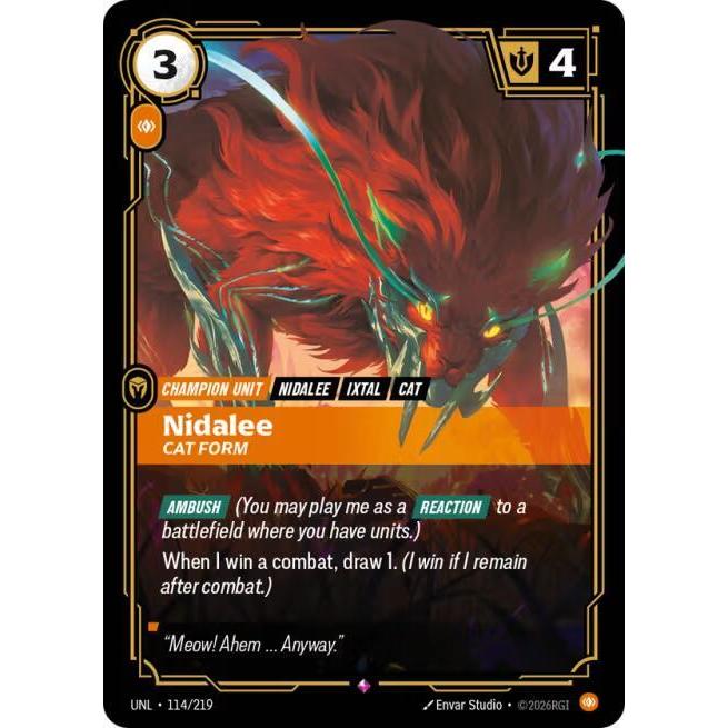 Riftbound TCG - Unleashed - Nidalee - Cat Form (114/219) Foil