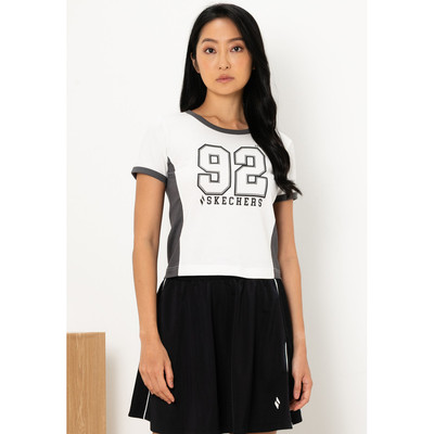 Áo Thun Tay Ngắn Nữ Skechers Basketball Culture Short Sleeve Tee - SL325W430-00QF Online Sale