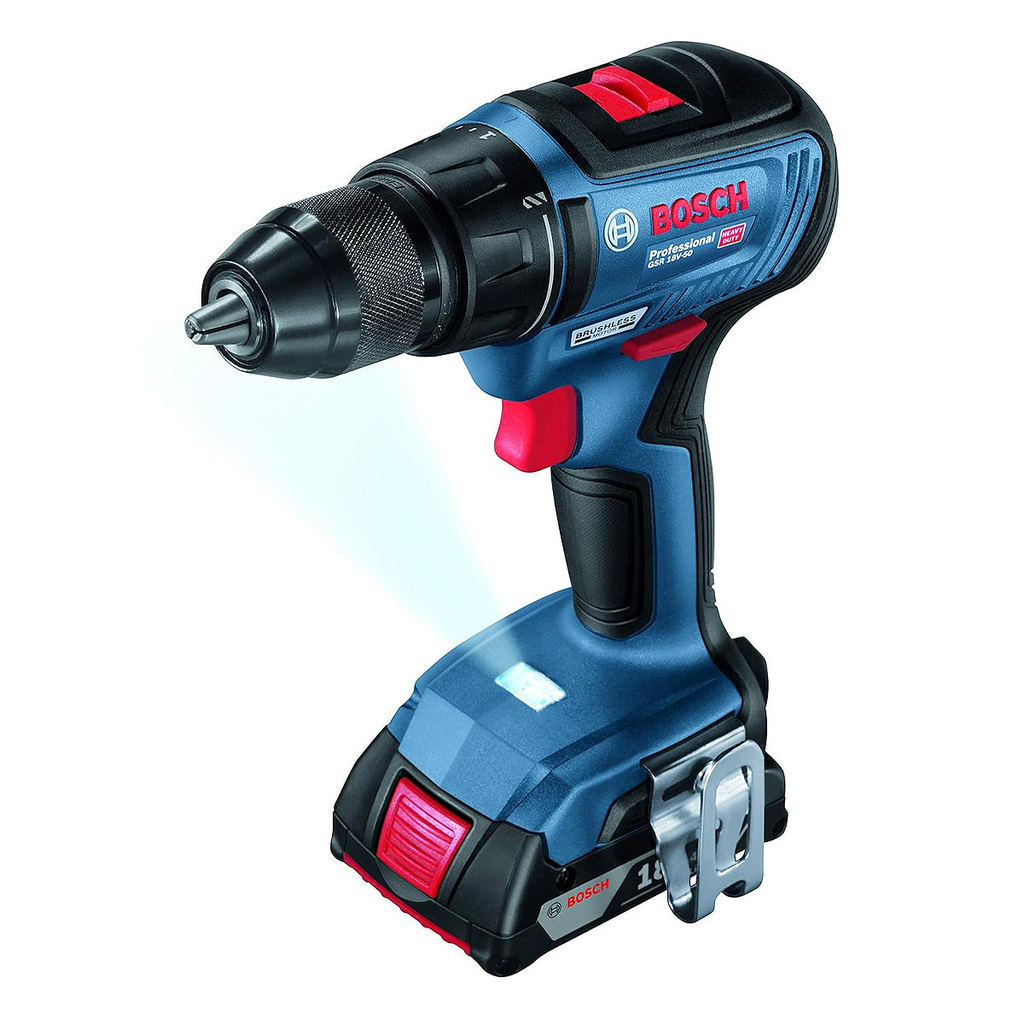 MÁY KHOAN VẶN VÍT DÙNG PIN BOSCH GSR 18V-50 (KÈM PIN/SẠC) 06019H50K0 BOSCH - HÀNG CHÍNH HÃNG