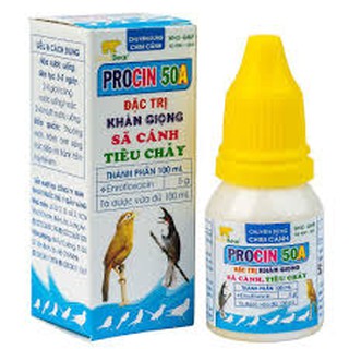 2 hũ Procin 50A trị các loại bệnh cho chim cảnh