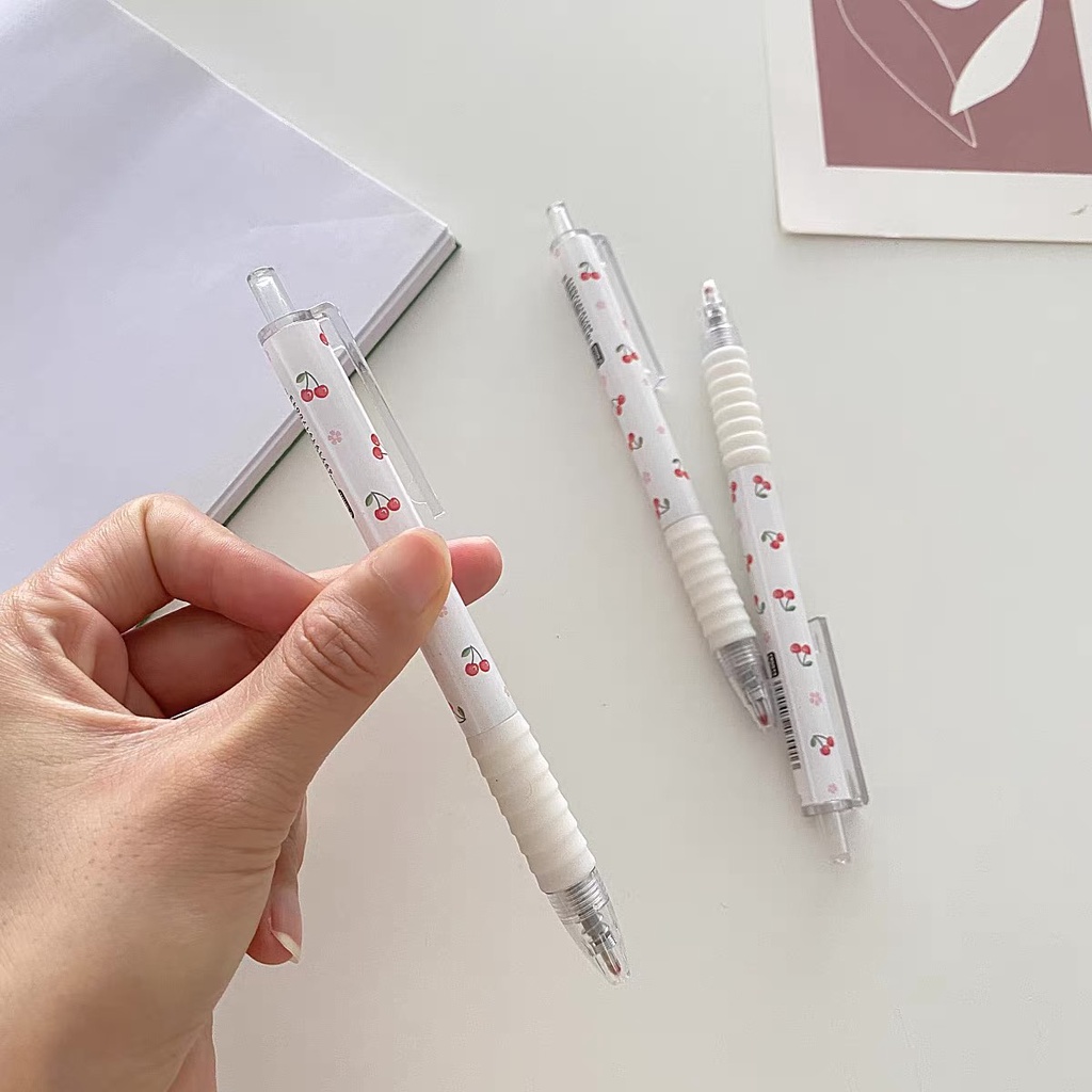 Bút Gel Kim Đen Cherry Hàn Quốc Ngòi 0.5mm - Tiệm Ngựa Gỗ