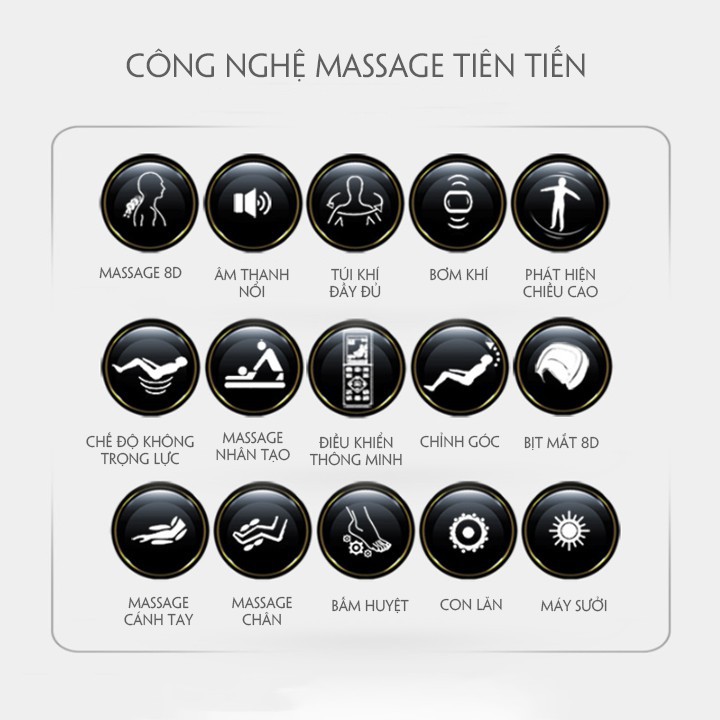 [GIÁ CỰC SỐC] Máy Massage toàn thân cao cấp công nghệ mới (Massage 8D, Bấm huyệt, Âm nhạc thư giãn)