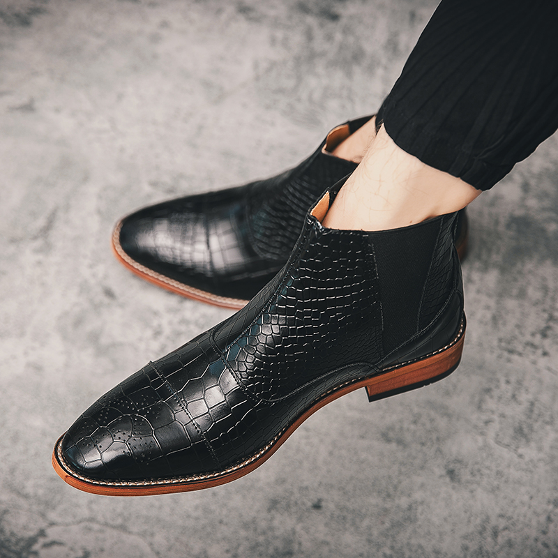 Giày Boot Nam Giả Da Cá Sấu Thời Trang | BigBuy360 - bigbuy360.vn