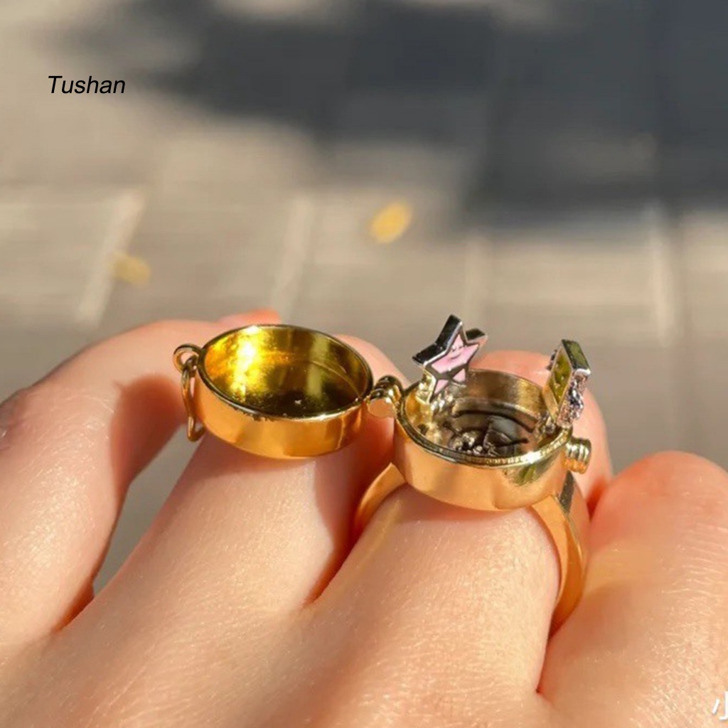 Nhẫn Resin Mạ Điện Họa Tiết Chữ Best Friends Forever Mặc Hàng Ngày Cho Nữ