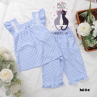Bộ mặc nhà nữ quần lững vải lụa M04