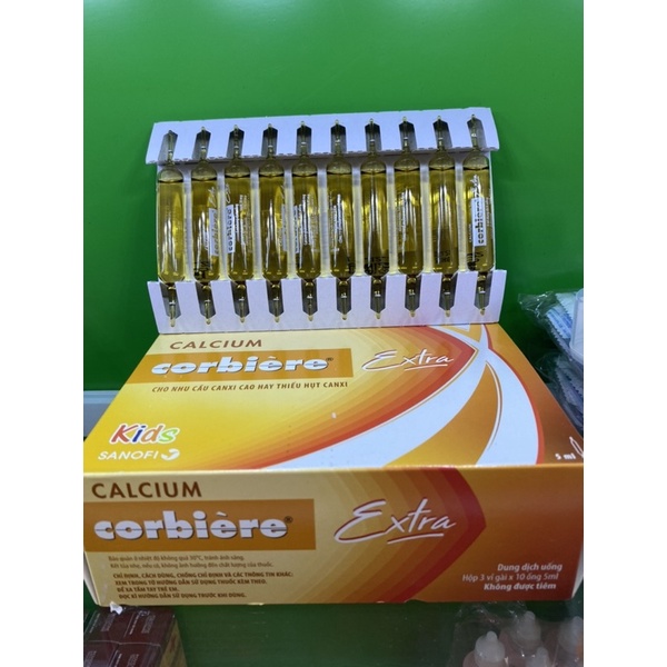 Calcium Corbiere Extra mới  hộp 30 ống * 10ml hoặc 5ml