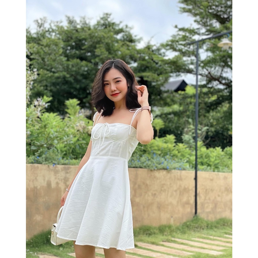 Đầm hai dây cúp ngực_NACY_ngắn