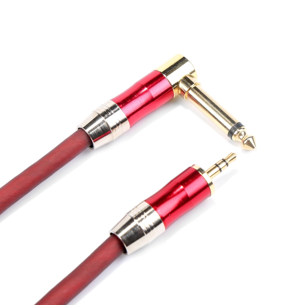 【1.5m/3m/5m/10m】Cáp Chuyển Đổi Âm Thanh Đầu Cắm 3.5mm Sang 6.35mm 1 / 4 "Cho Đàn Guitar 6.35mm 1 / 4"