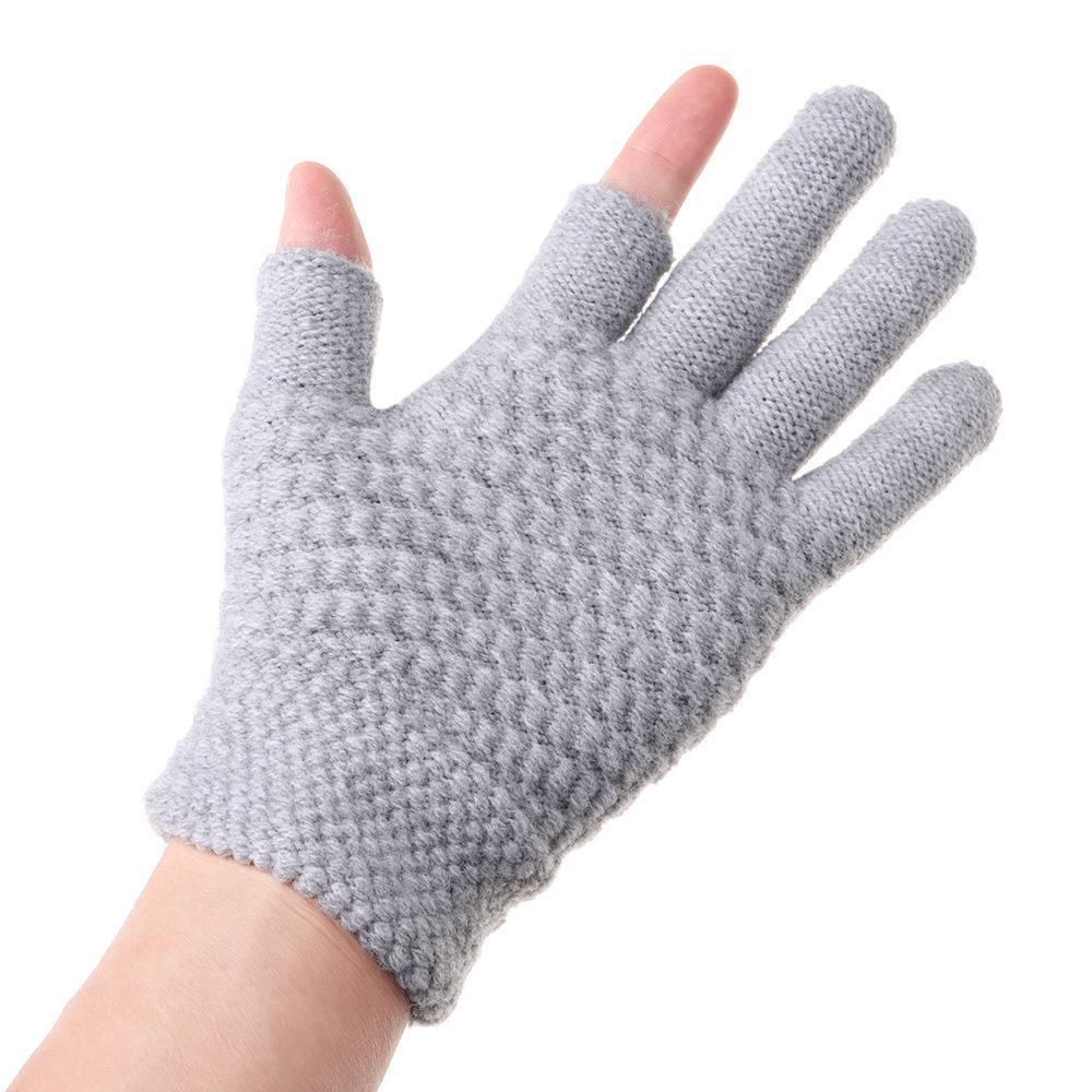 ZAIJIE24 Găng Tay Dệt Kim Mềm Mại Co Giãn Giữ Ấm Cánh Tay Cho Nam