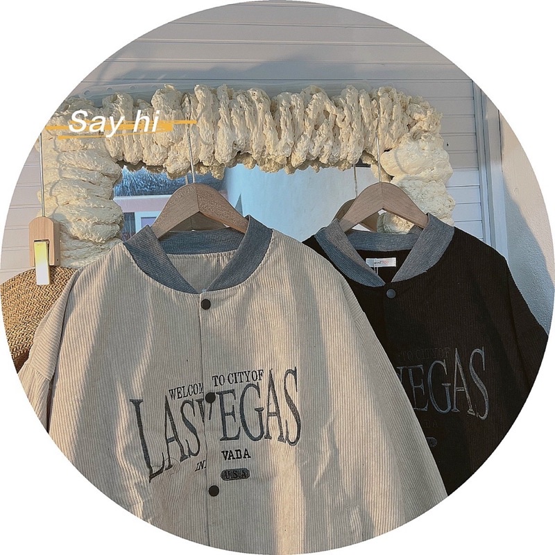 Áo khoác bomber nhung tăm dày dặn thêu