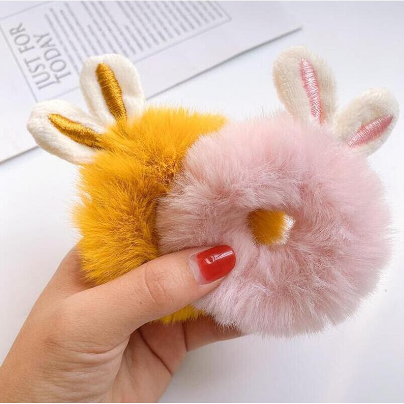 Kilii Băng Đô Cài Tóc Hình Tai Thỏ Bằng Lông Nhung Dễ Thương Xinh Xắn