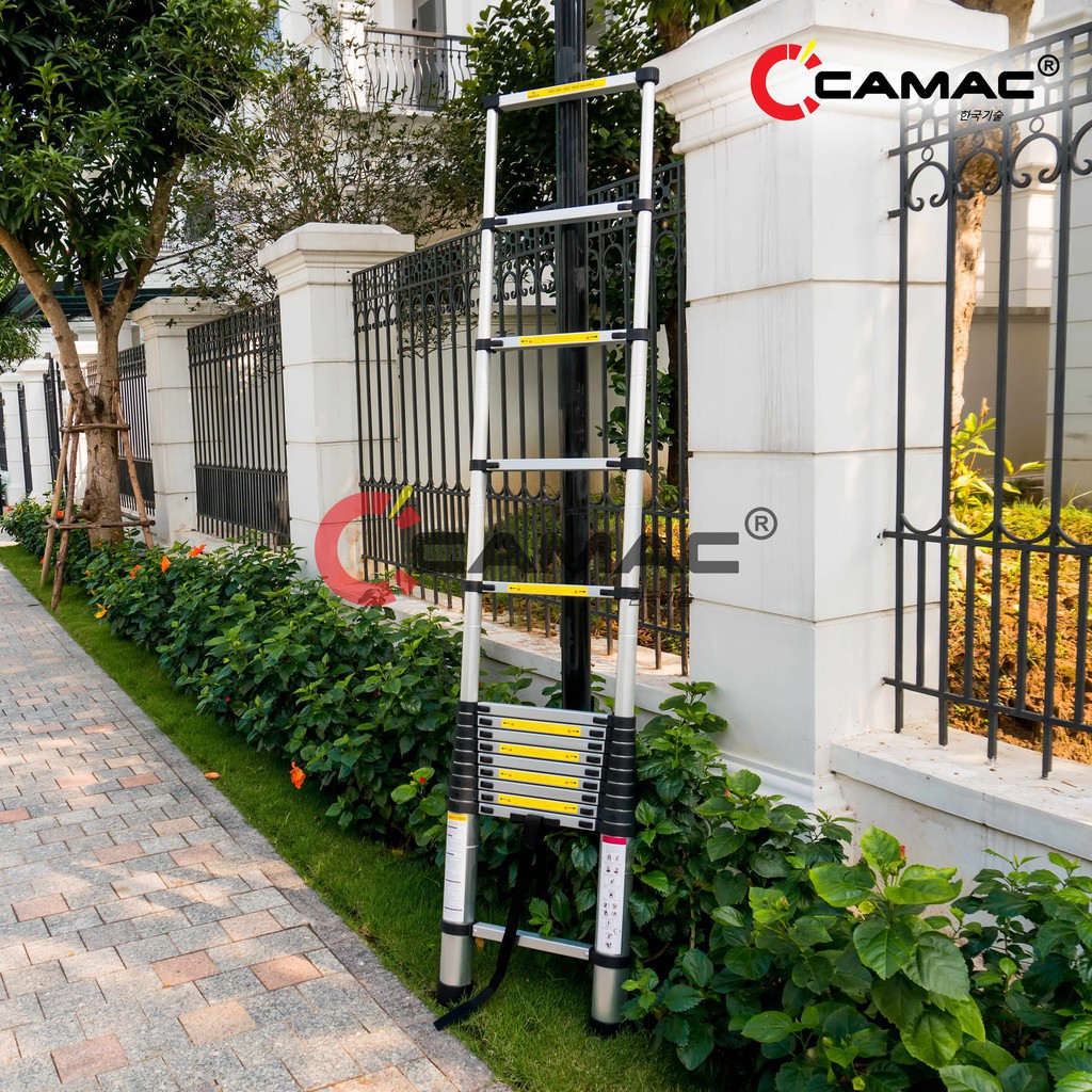 Thang nhôm rút đơn cao cấp 2.6m PRO CAMAC Hàn Quốc. Kiểm tra hàng trước khi nhận sản phẩm. Bảo hành 24 tháng tại hãng