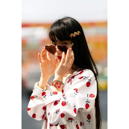 Áo lụa hoa hồng 🌹 Lyn Around chuẩn Thái auth ảnh thật sàn