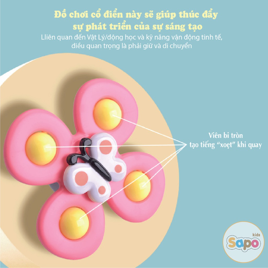 Đồ Chơi Con Quay Spinner Hình Côn Trùng Giúp Trẻ Vận Động Phát Triển, Đồ Chơi Bồn Tắm Cho Bé