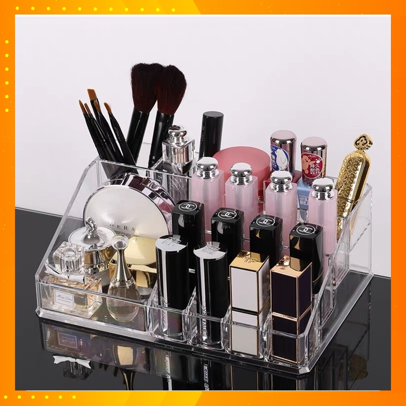 Khay Đựng Mỹ Phẩm Vuông Acrylic Dày Trong Suốt Sáng Bóng Cao Cấp