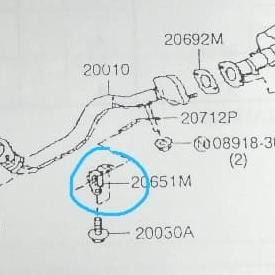 Móc Cao Su Treo Ống Pô Xe Hơi Nissan Xtrail T30 Oem Chất Lượng Cao