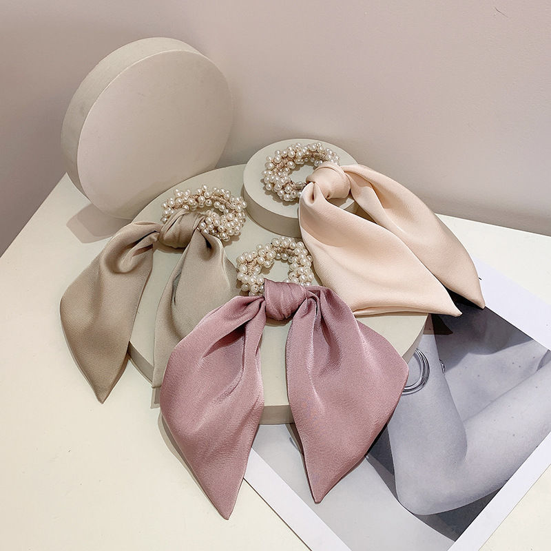 Dây buộc tóc màu trơn xinh xắn cho nữ