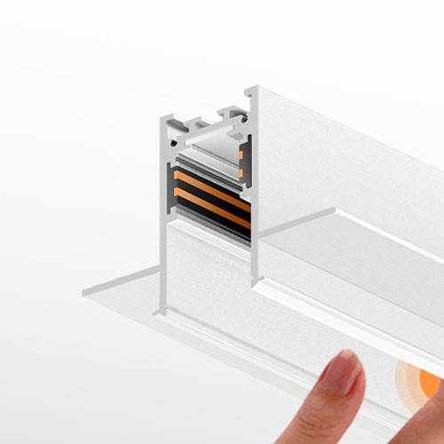 Thanh Ray nam châm âm trần - Magnetic Track - Dùng cho các loại đèn Led nam châm  , Led Magnetic - Điện áp 48V