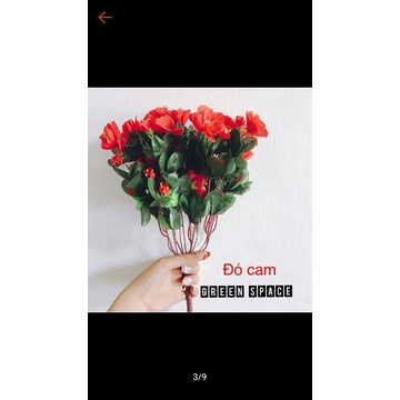 Hoa đỗ quyên cụm Cây hoa giả trang trí nhà cửa ,sự kiện trang trí,phòng khách và khách sạn