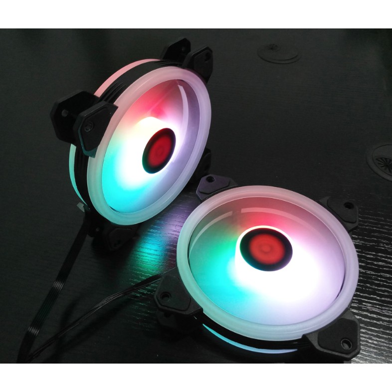 Bộ 8 Quạt Tản Nhiệt, Fan Case Coolmoon V3 Led RGB - Kèm Bộ Hub Sync Main, Đổi Màu Theo Nhạc