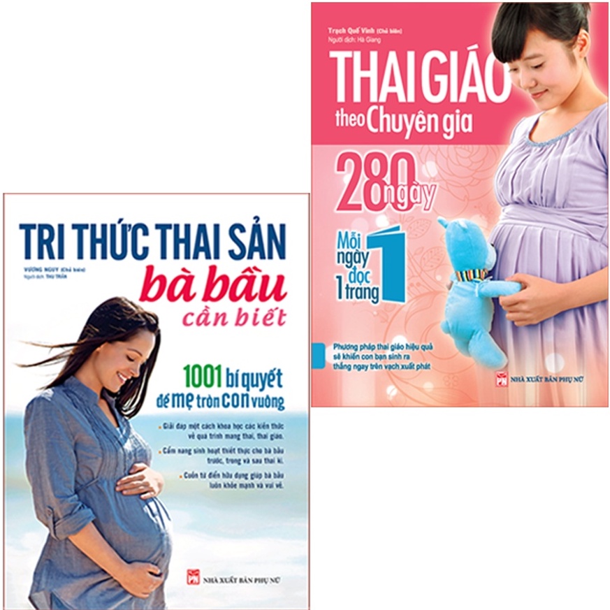 Sách: Combo: Tri Thức Thai Sản Bà Bầu Cần Biết + Thai Giáo Theo Chuyên Gia 280 Ngày (Tái Bản)