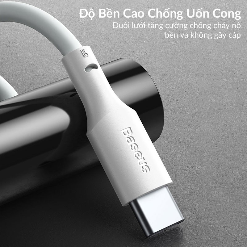 Combo 2 Sợi Cáp Sạc Nhanh Baseus Simple Wisdom Data Cable Kit USB to Type-C, Sạc Nhanh 40W, Max 5A,  Dây Cáp Dài 1.5M