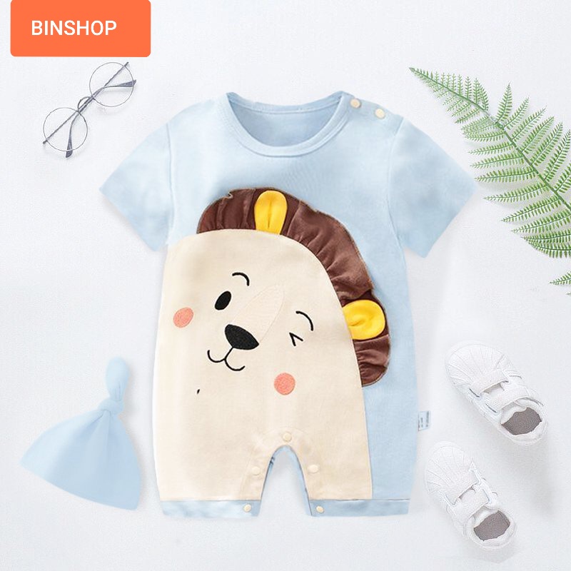 Body Thú cho Bé Trai Bé Gái MẪU MỚI áo liền quần Hè Sơ Sinh vải 100% Cotton Mềm Mịn kiểu dáng dễ thương từ 3-13kg