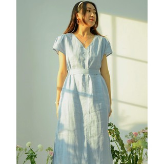 The Gaia- Váy linen dáng suông cột dây FREE SIZE