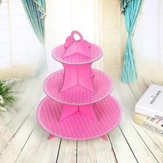 Kệ bánh 3 tầng chấm bi