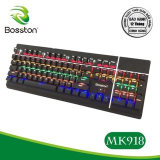 Phím Bosston MK918 Cơ LED RGB Chuyên Game USB Chính Hãng